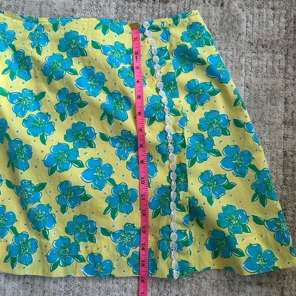 Lilly Pulitzer Yellow & Blue with White Embroidered Tennis Theme - Size 8 - Picture 8 of 9